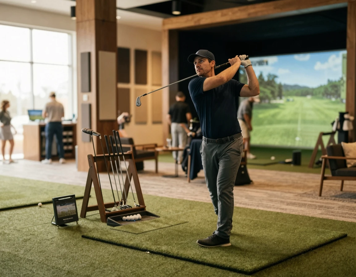 실내 스크린 골프 연습장 전경