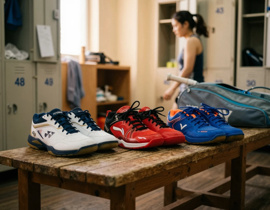 브랜드별 배드민턴화 비교 모습