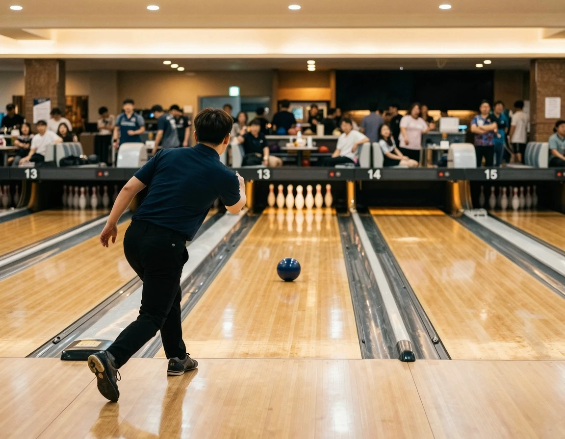 볼러의 시점에서 바라본 핀과 레인의 모습